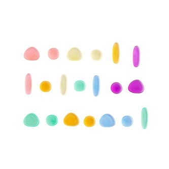 Pebbles i transparenta färger